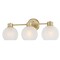 Westinghouse Fixture Wall 60W 3-Light Dorney Champagne Brass Frosted Glassobe Glass 6127700 - alternate 5